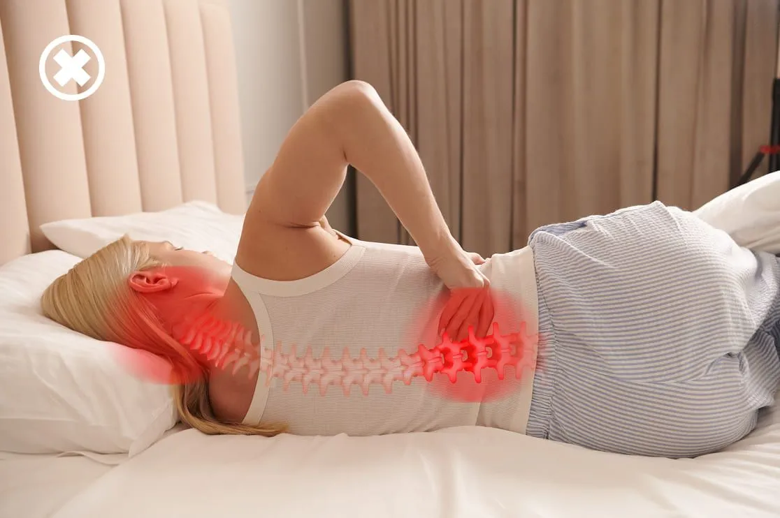 Spine alignment with and without Derila